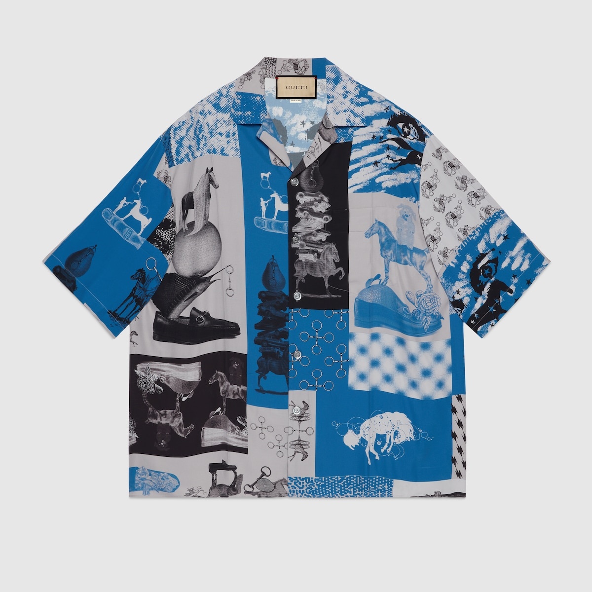 Graphic print viscose sihrt - 1