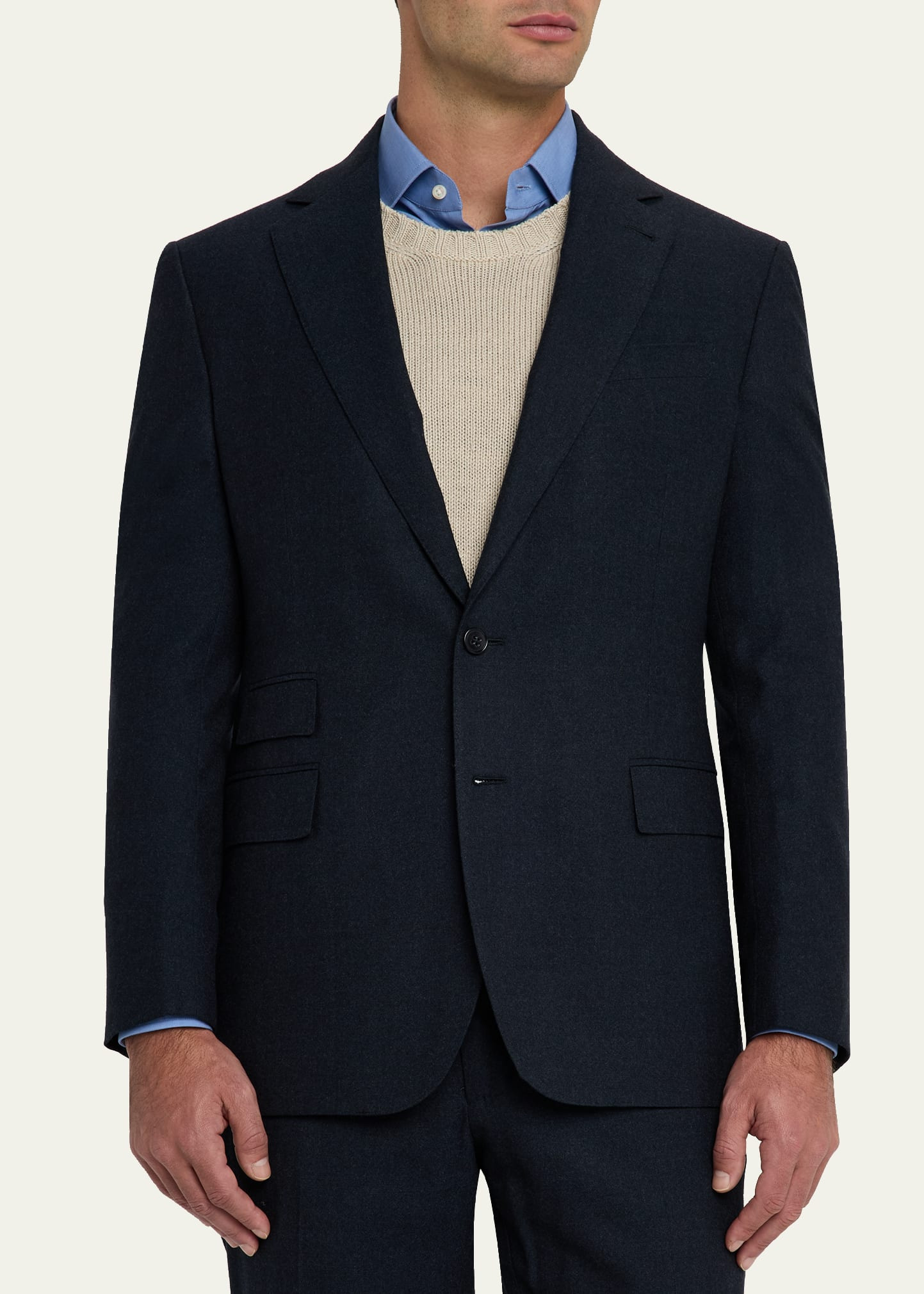 Men's Tonal Glen Check Slim Two-Piece Suit - 4