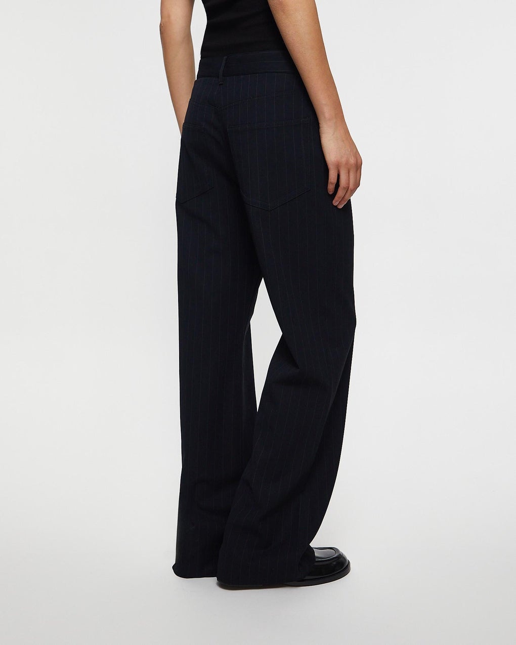 Trousers Fluid Pinstripe Navy - 4