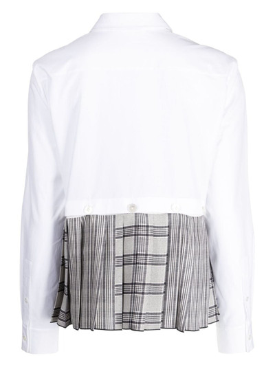 Ports 1961 pleat-detail panelled shirt outlook