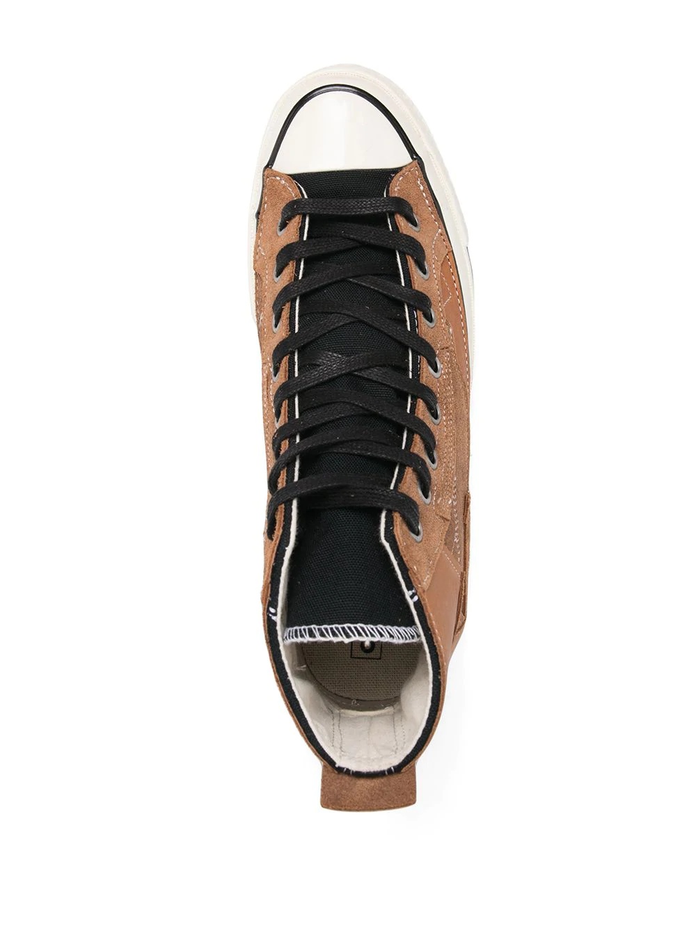 contrasting laces hi-top sneakers  - 4