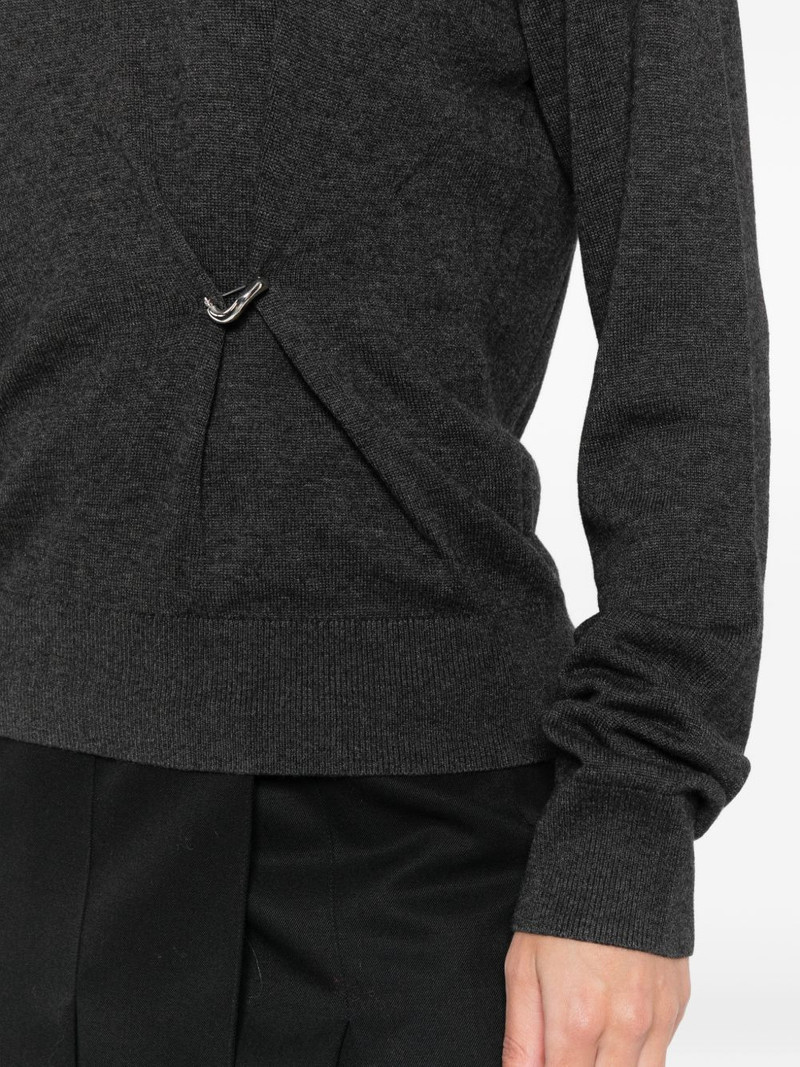 ring-detail crew-neck sweater 5