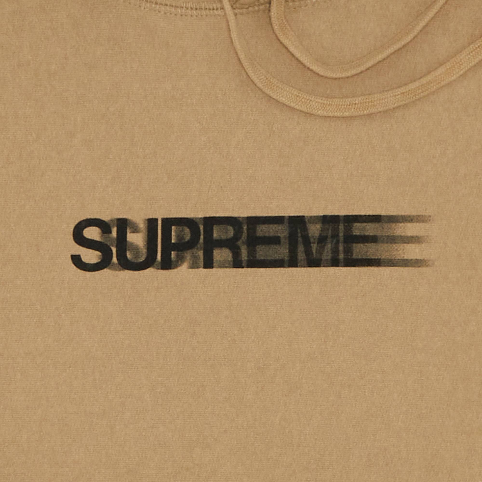 Supreme Supreme Motion Logo Hooded Sweatshirt 'Dark Tan' | REVERSIBLE