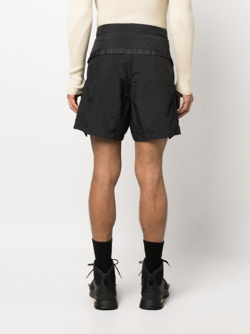 strap-detailing high-waisted shorts - 4