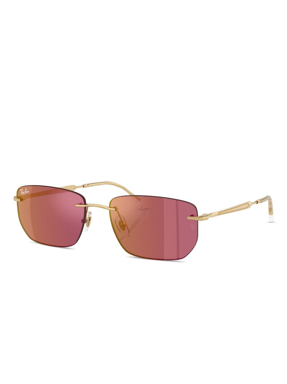 square-frame tinted sunglasses - 3