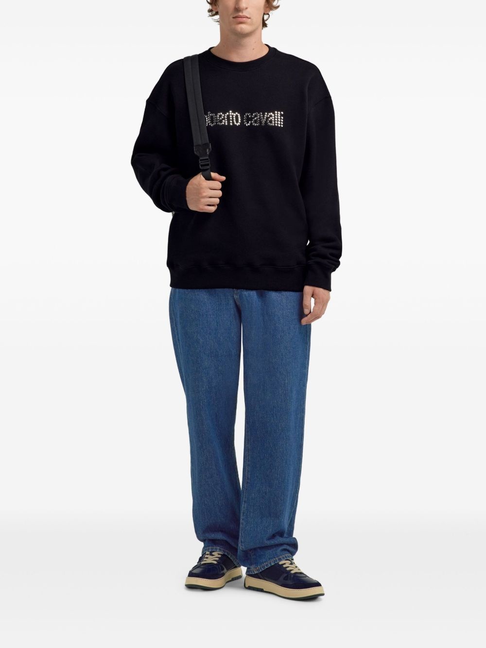 logo-studded cotton sweatshirt - 2