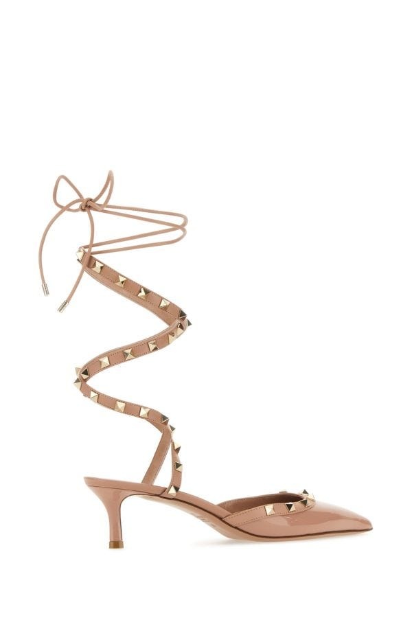 Valentino Garavani Woman Powder Pink Leather Rockstud Pumps - 3