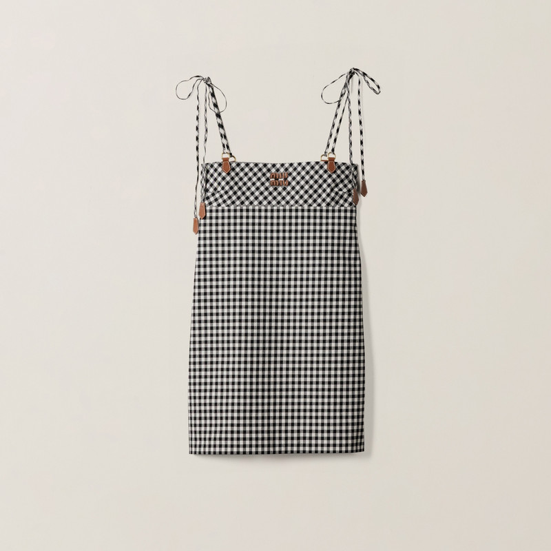 Gingham check mini-dress 1
