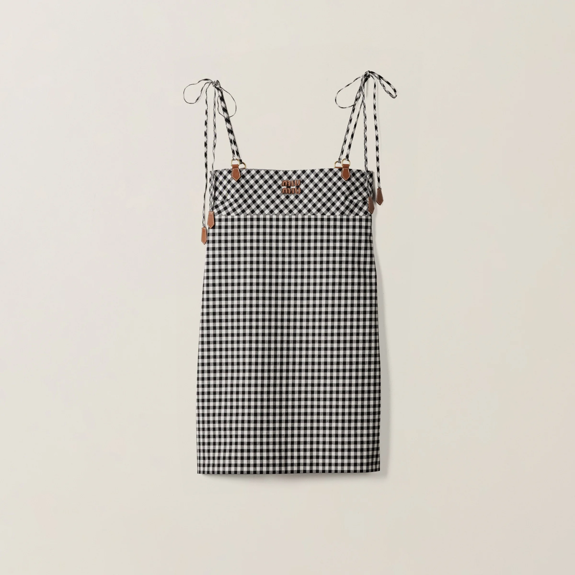 Gingham check mini-dress - 1