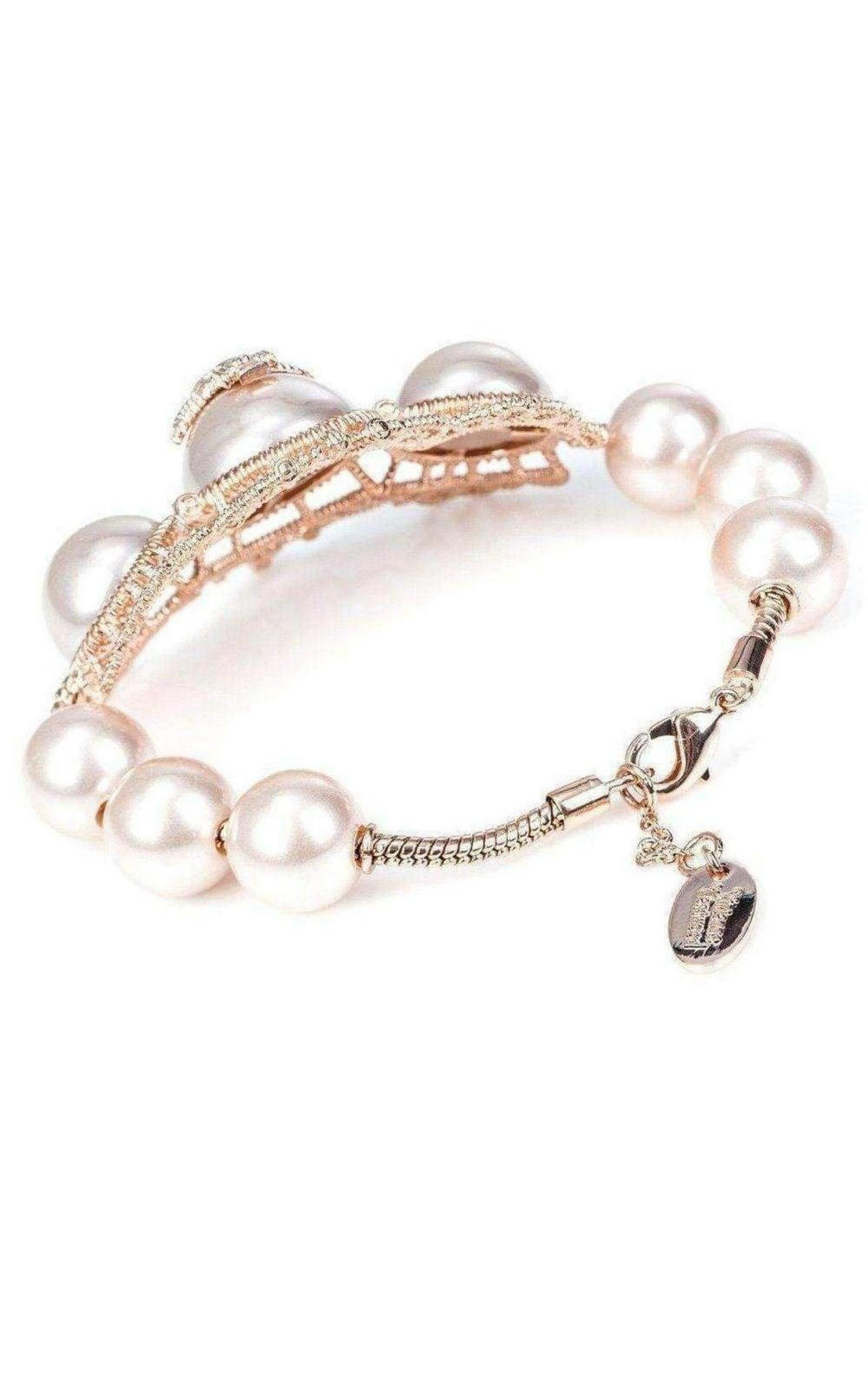 Isolde Large Pearl Pink Gold Bracelet - 2