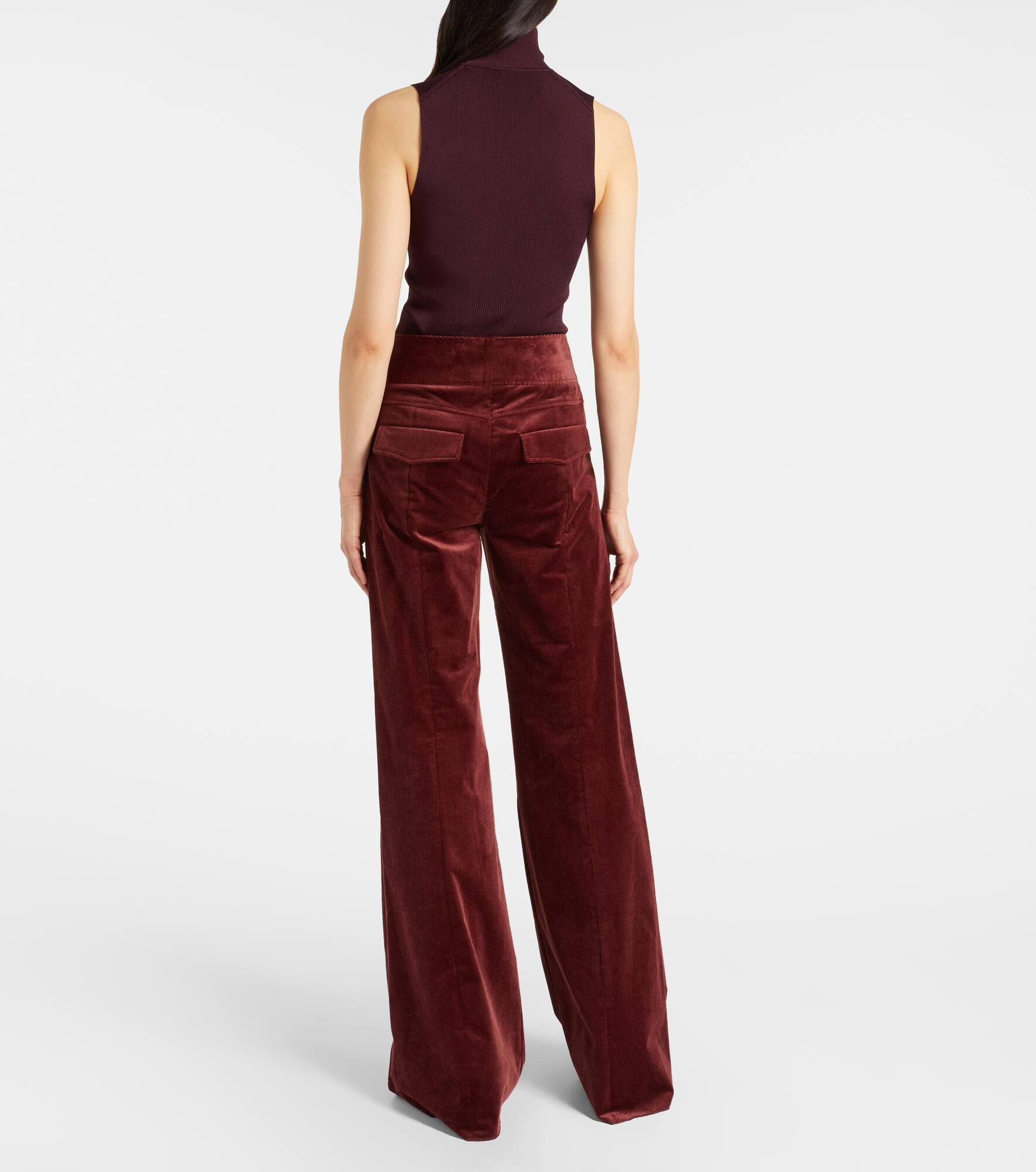 Twisted Structure corduroy flared pants - 3