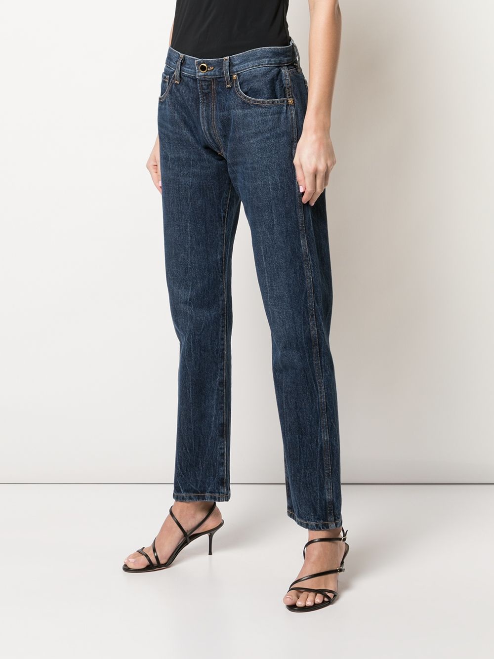 mid rise straight jeans - 3