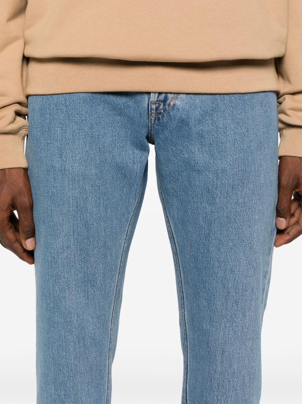 Web-stripe tapered jeans - 5