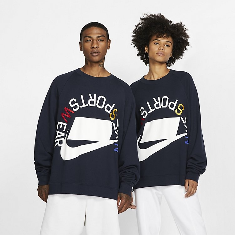 Nike Sportswear Nsw French Terry Crew 'Dark Obsidian' AR1622-475 - 6