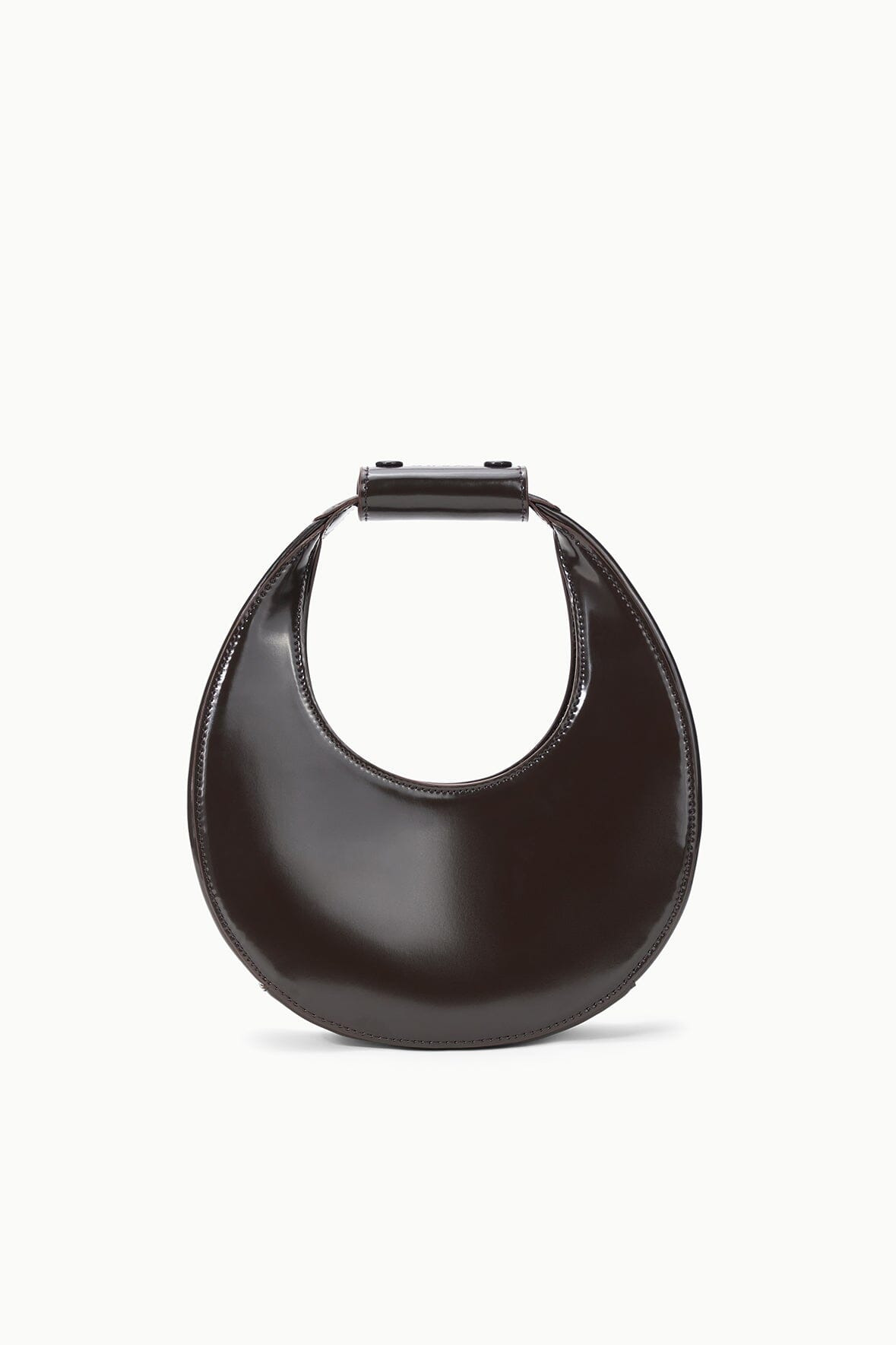 STAUD MINI MOON BAG ESPRESSO LEATHER - 3