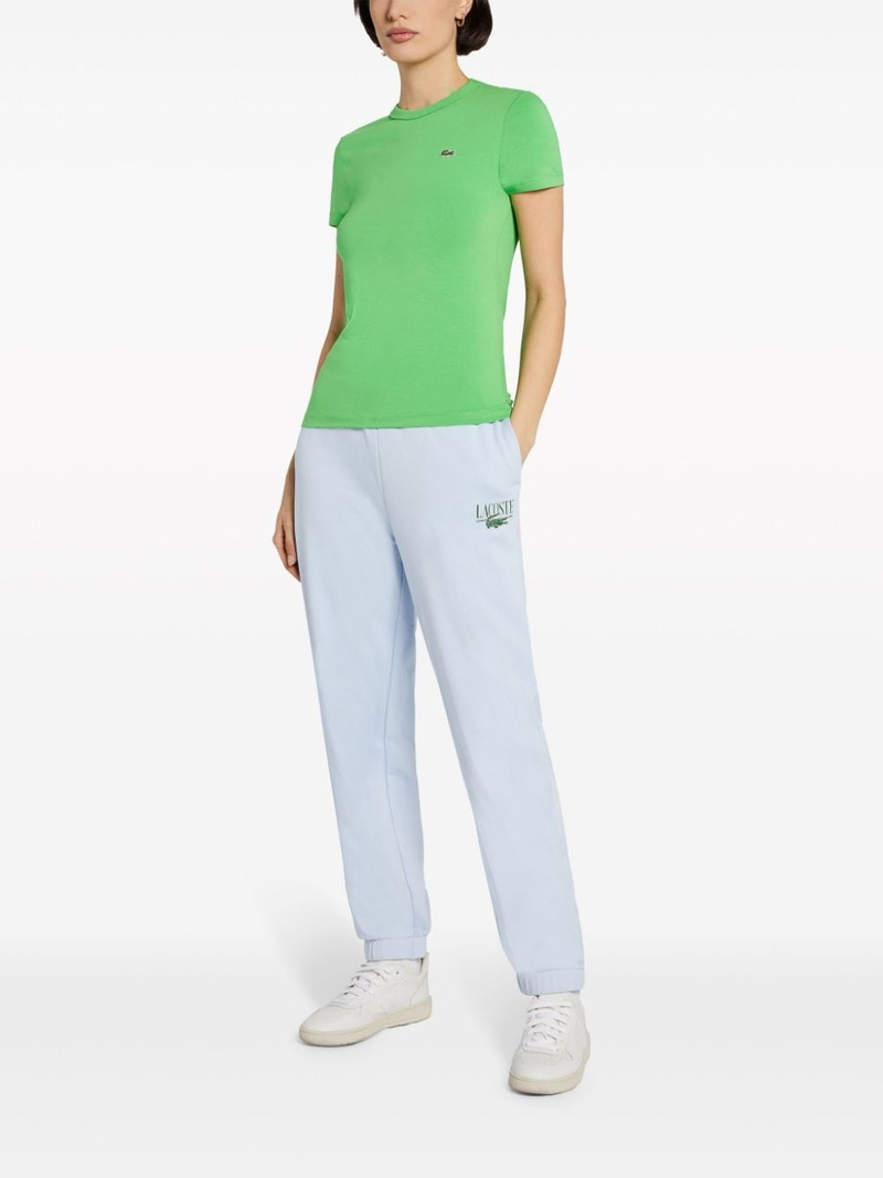 LACOSTE logo-appliquÃ© organic cotton T-shirt outlook