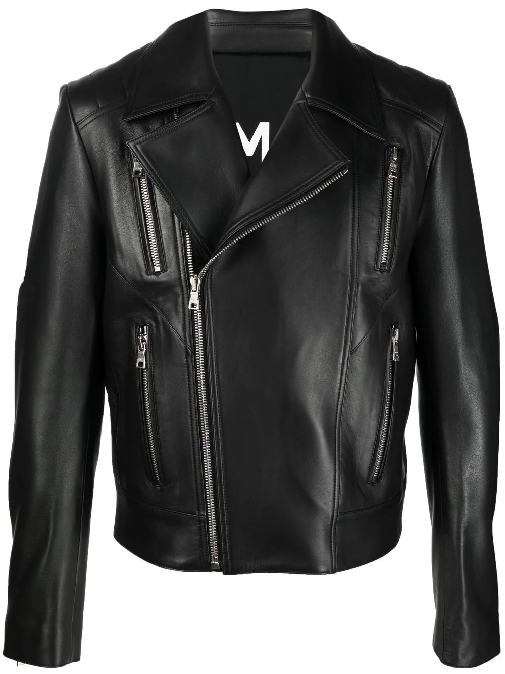 zip leather jacket - 1