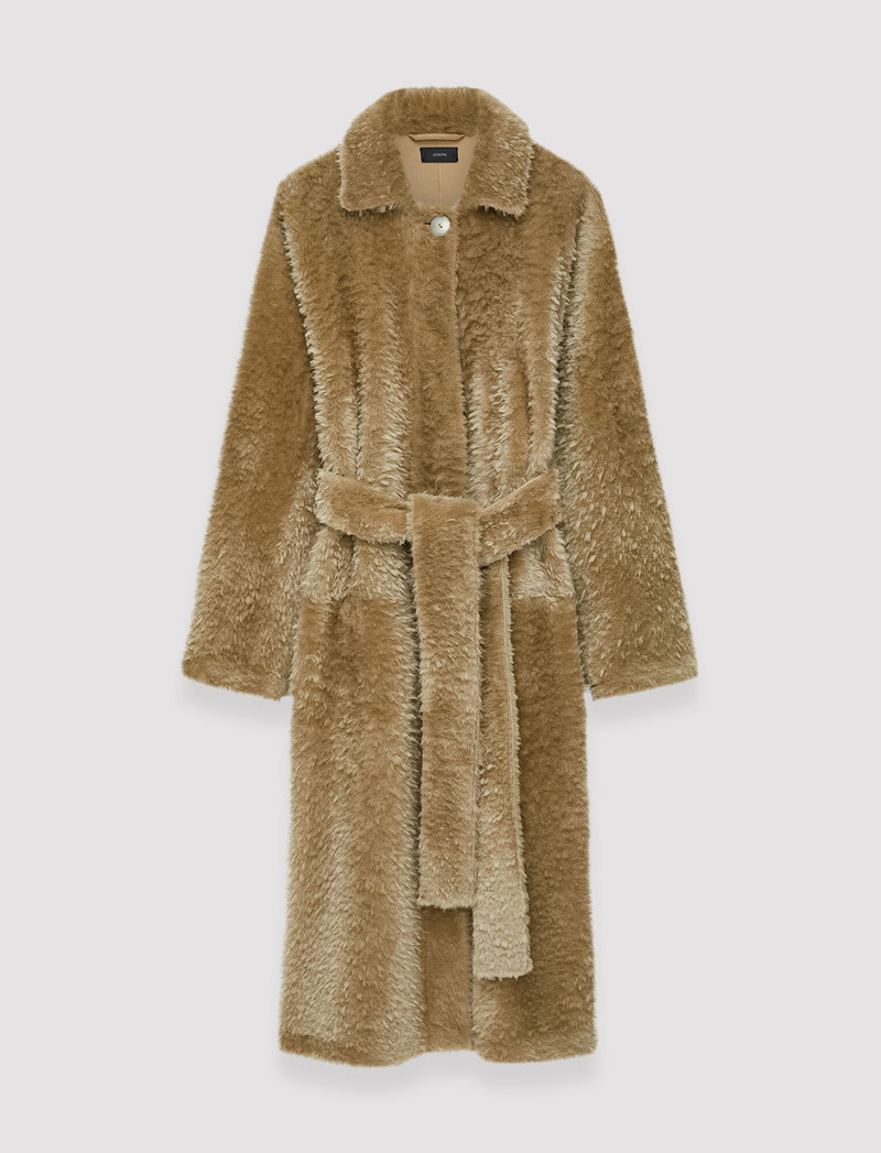 Textured Shearling Cail Coat 1