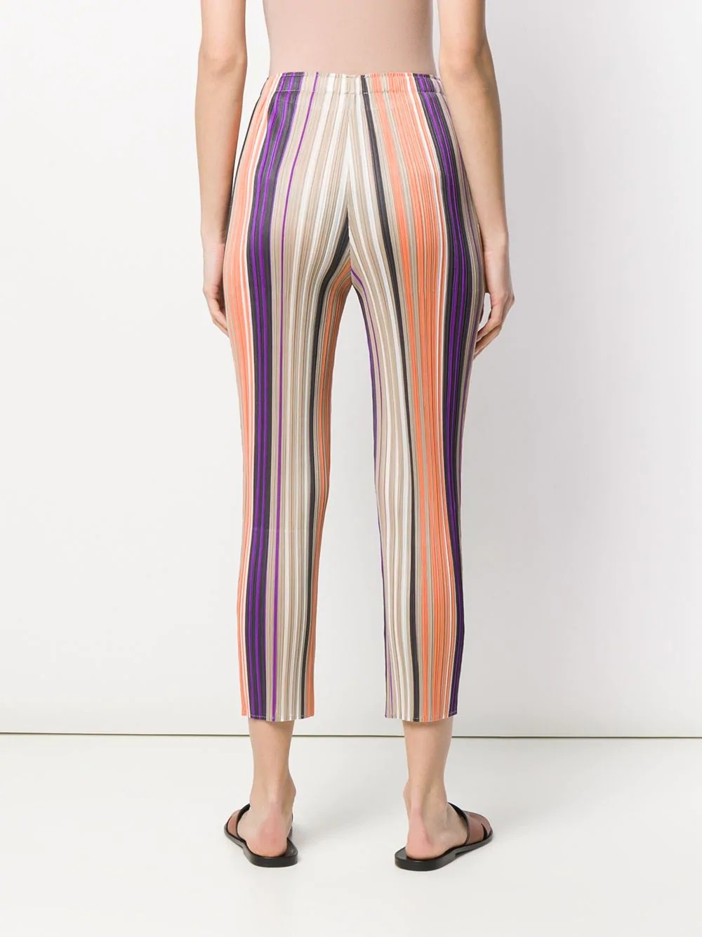 striped pleated trousers - 4