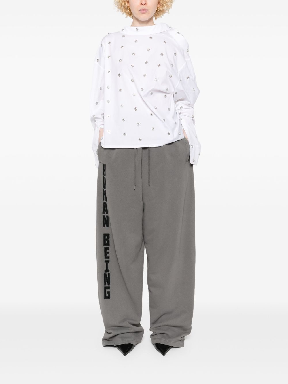 cotton track pants - 3