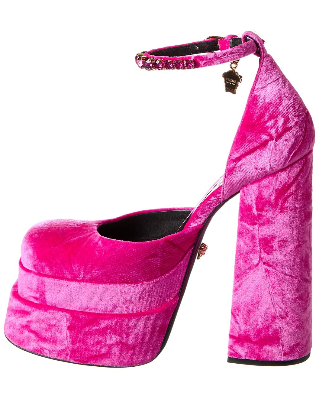 Versace Medusa Aevitas Velvet Platform Pump - 2