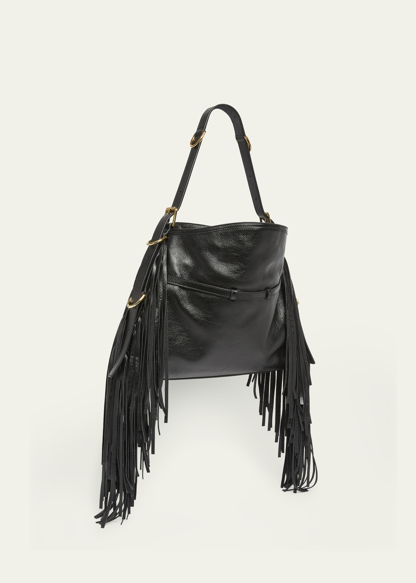 Voyou Medium Shoulder Bag in Fringe Leather - 3