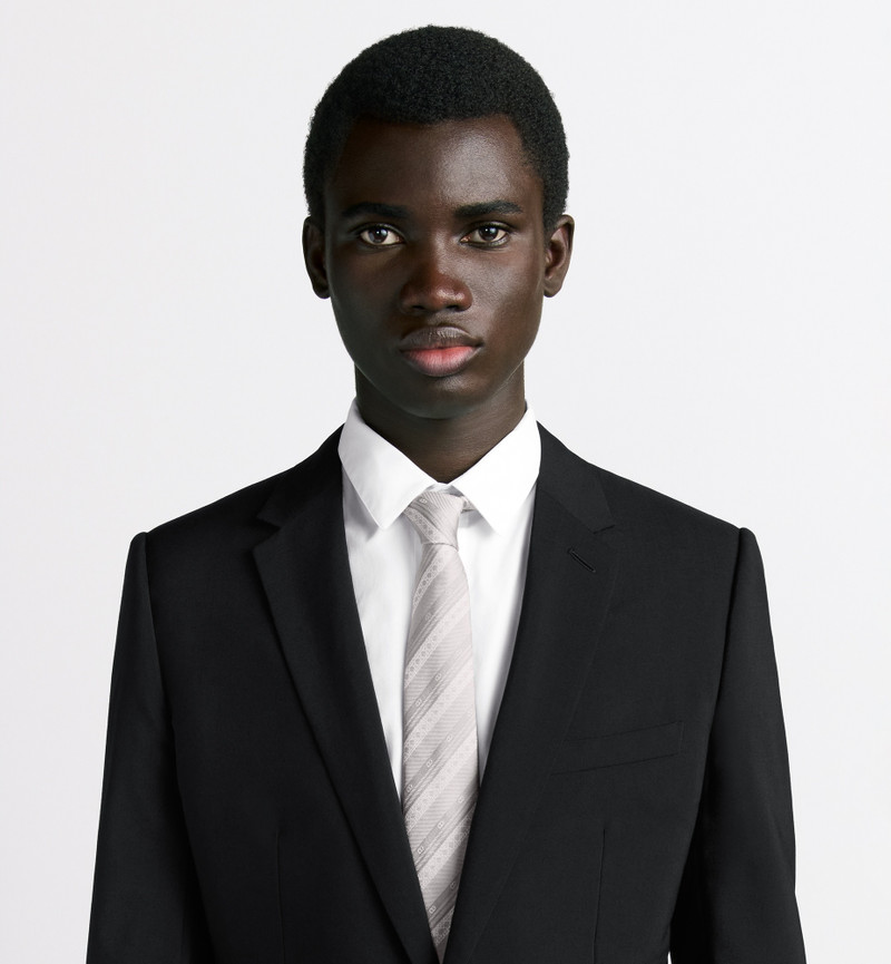 Dior Striped Cannage Tie outlook
