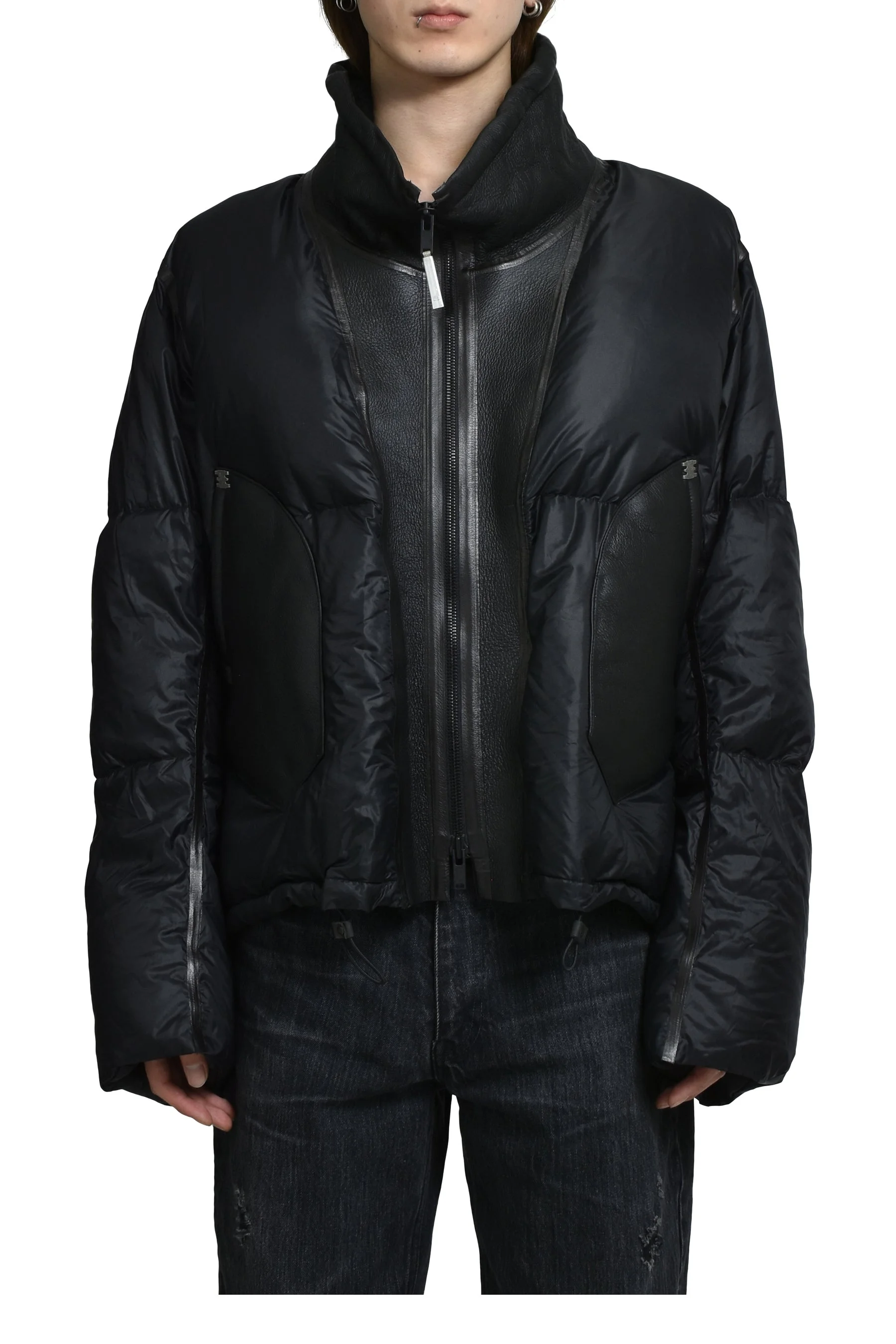 "REACTIVE"DOWN HIGH NECK BOMBERS / NOIR - 1