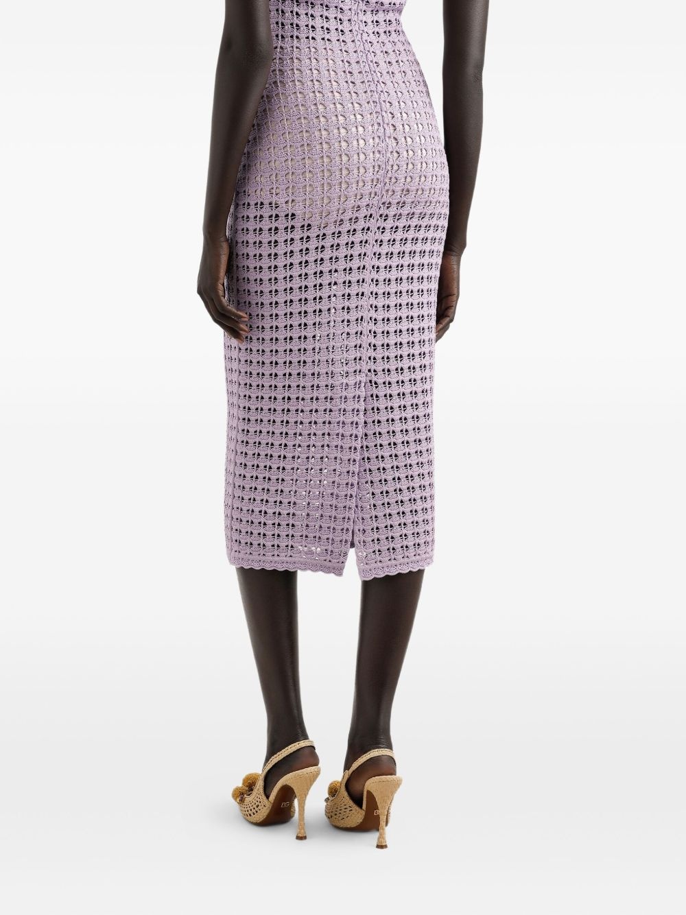 open-knit midi dress - 5