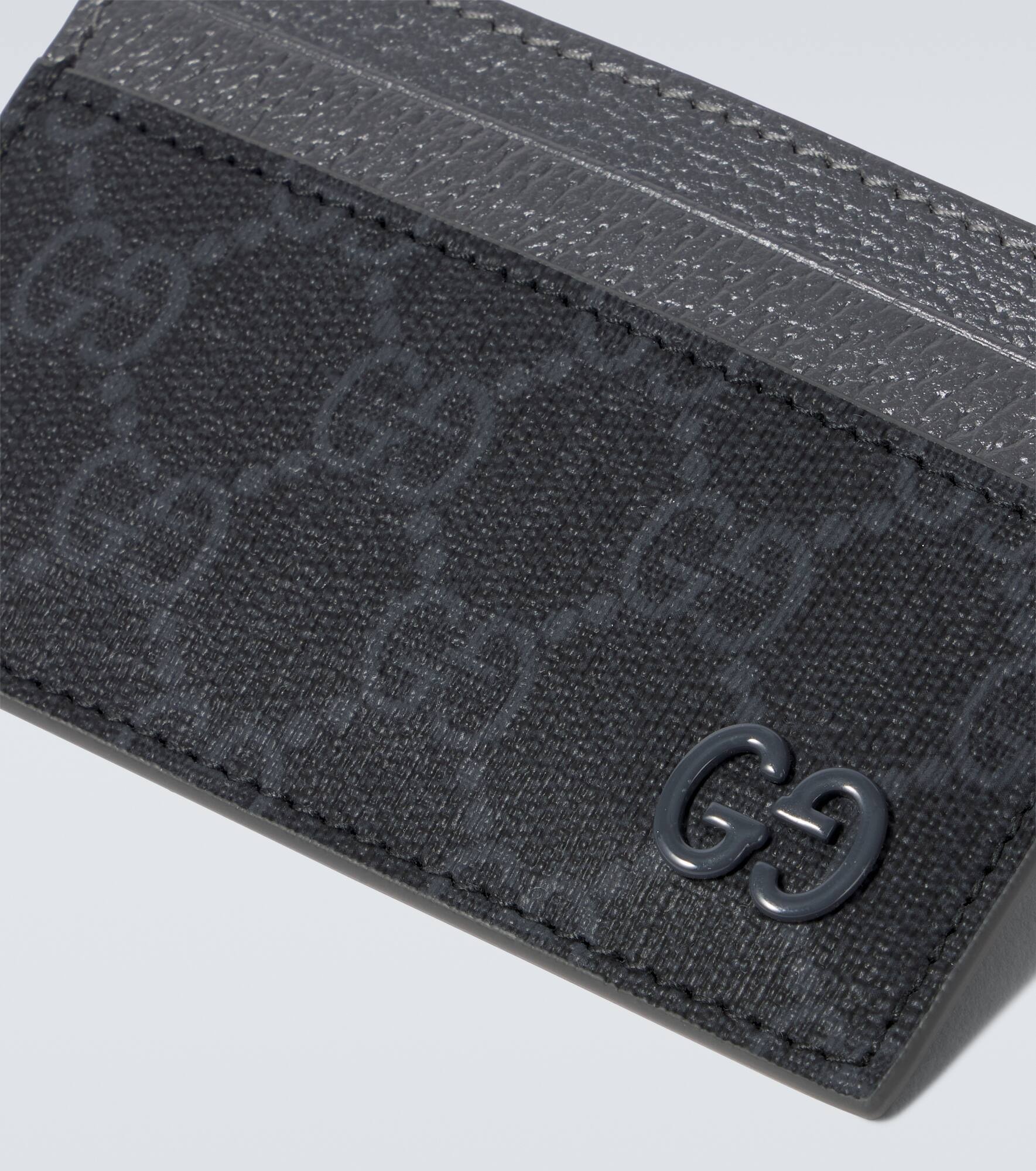 GG Canvas and leather card holder - 3