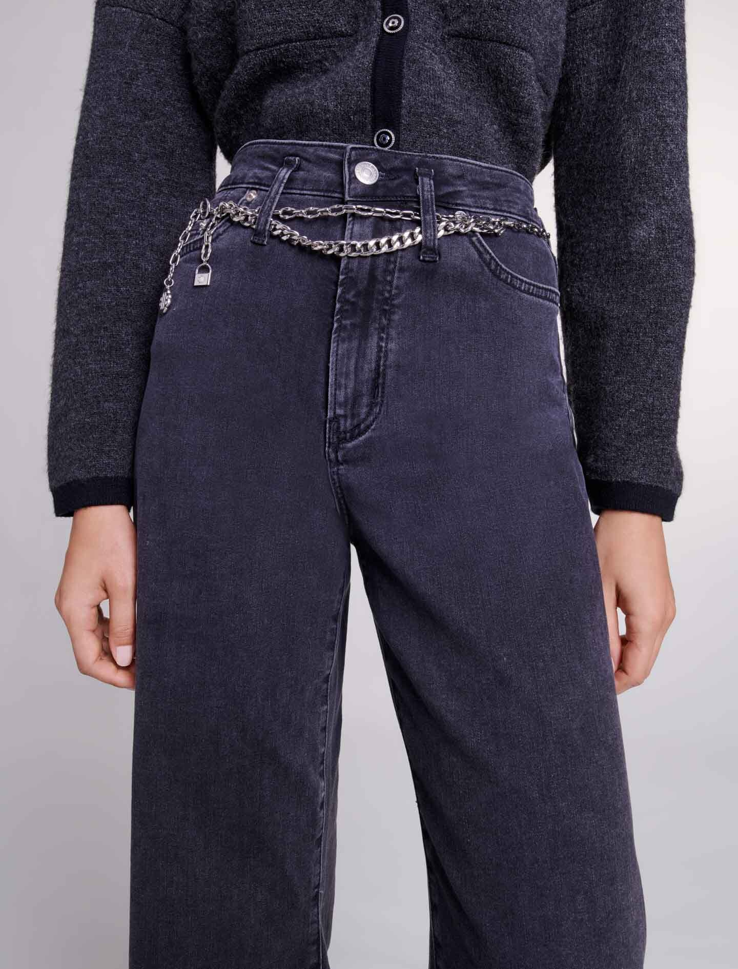 Black belted baggy jeans - 3