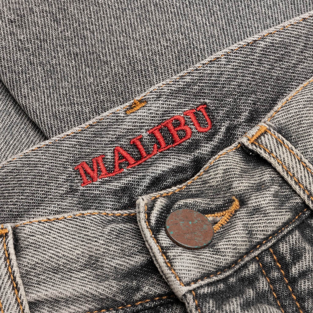 PALM ANGELS SLIM 5 POCKETS DENIM - LIGHT GREY - 3