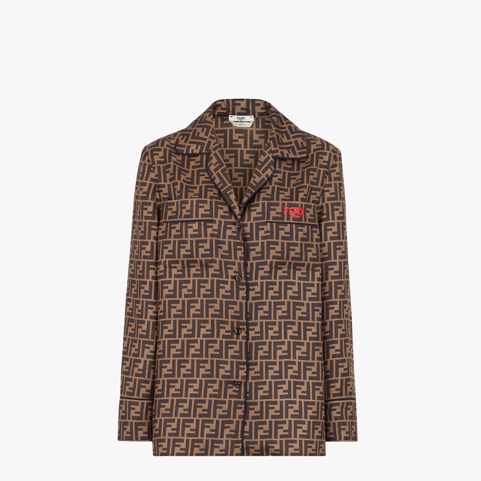 Brown twill shirt - 1