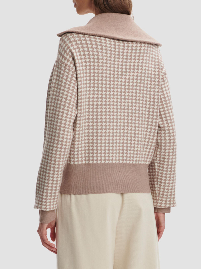 Women's Ablett Houndstooth Jacquard Jacket - Taupe 6