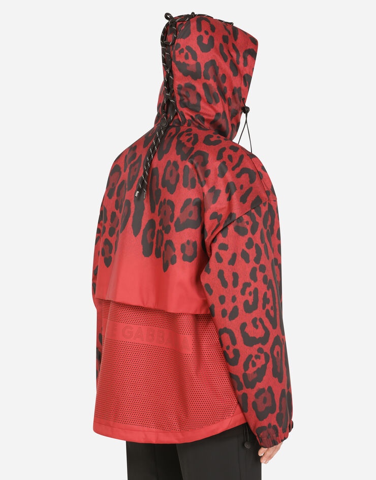 Leopard-print technical fabric parka - 5