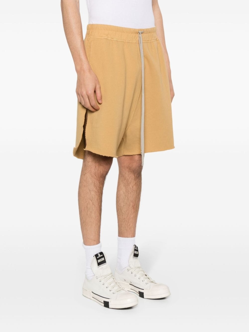 drop-crotch cotton shorts - 3