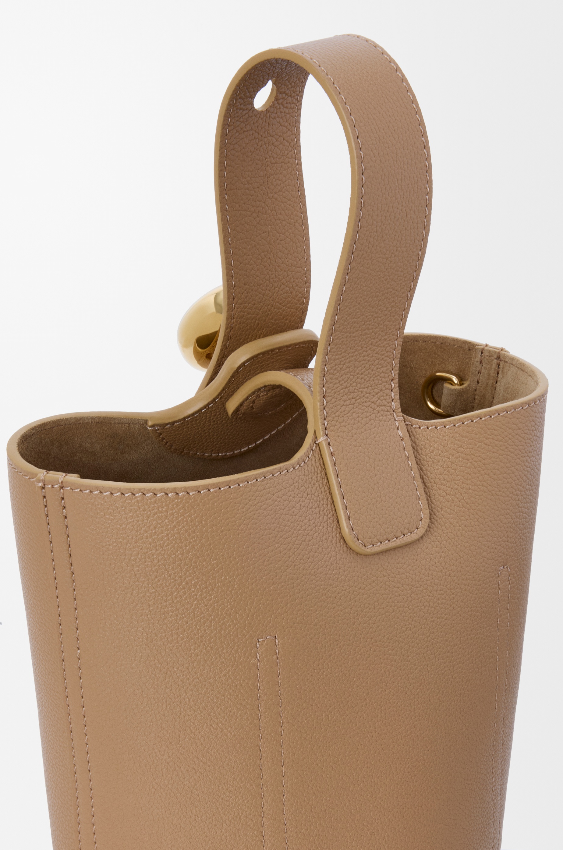 Mini Pebble bucket in soft grained calfskin - 10