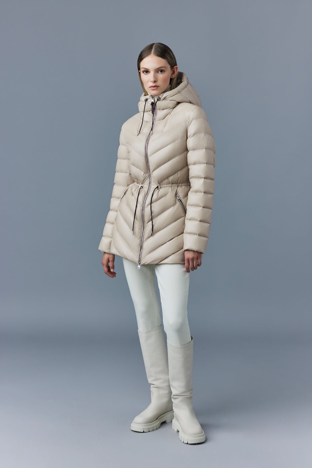 ARITA light hooded down chevron jacket - 3