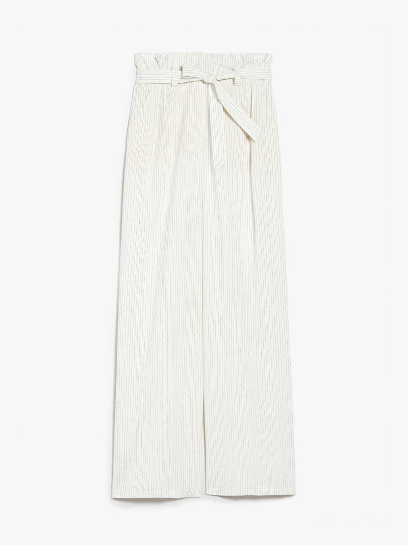 XERO Wide trousers in pinstriped canvas - 1