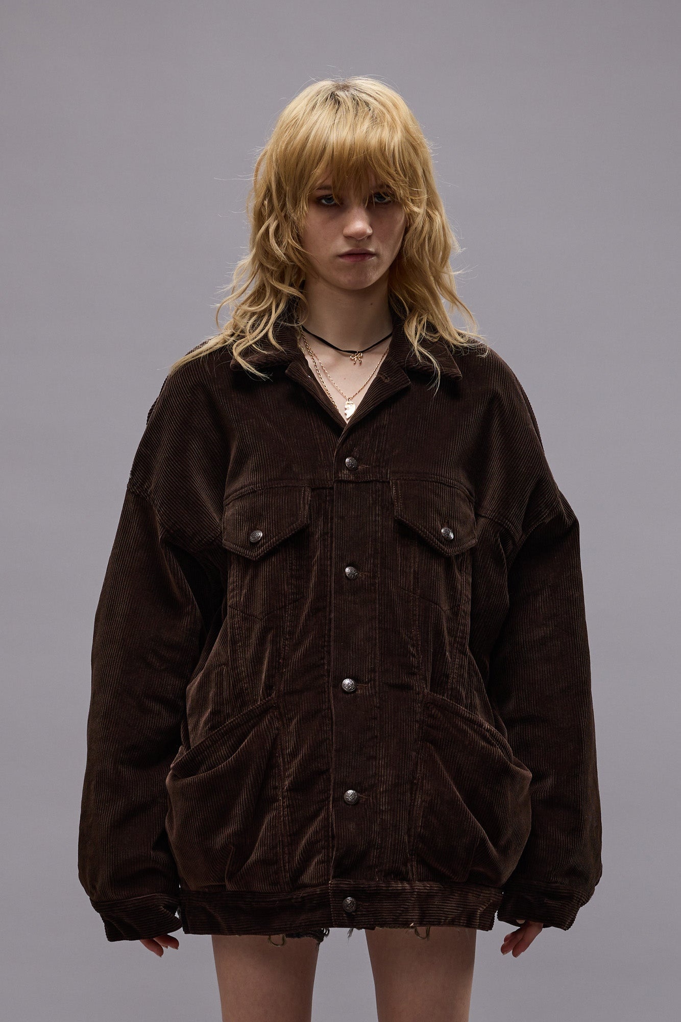 LACEY TRUCKER JACKET - DARK CHOCOLATE CORDUROY - R13 - 4