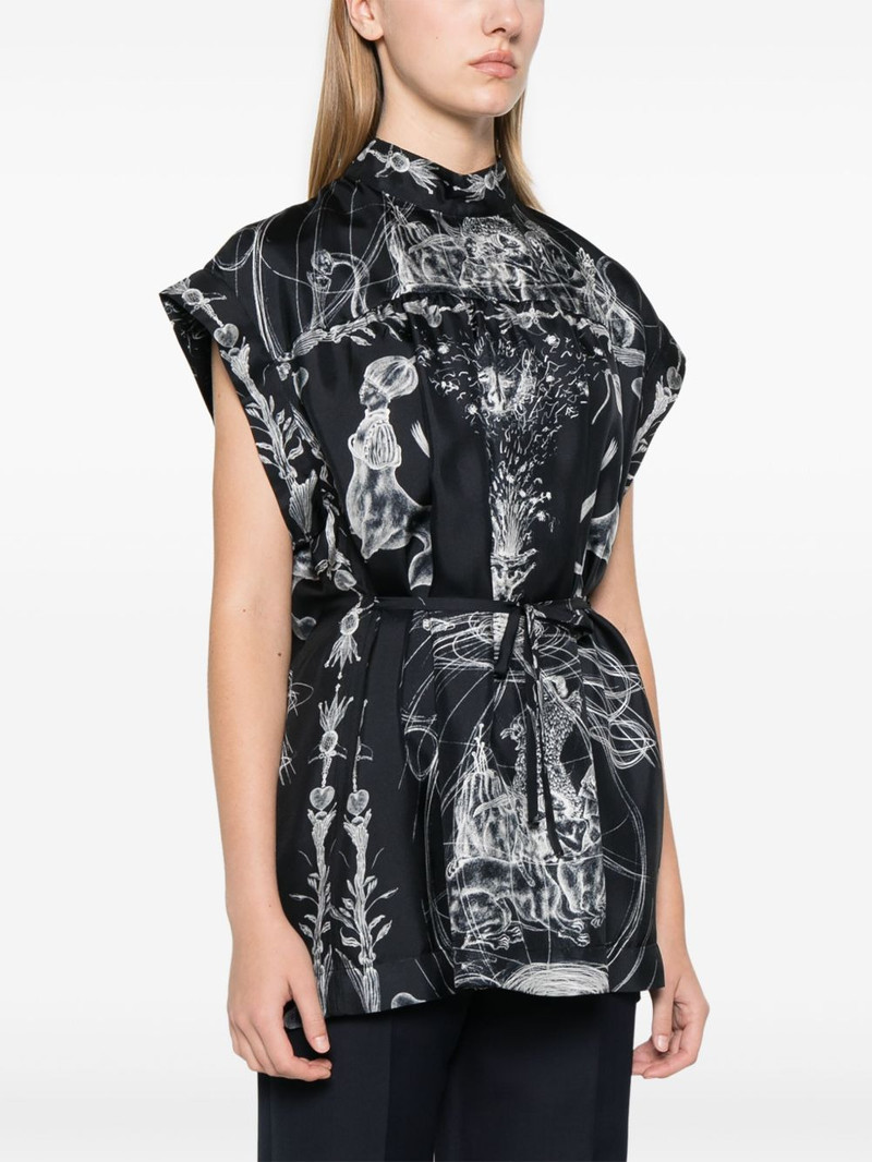 x Benni Bosetto printed silk blouse 3