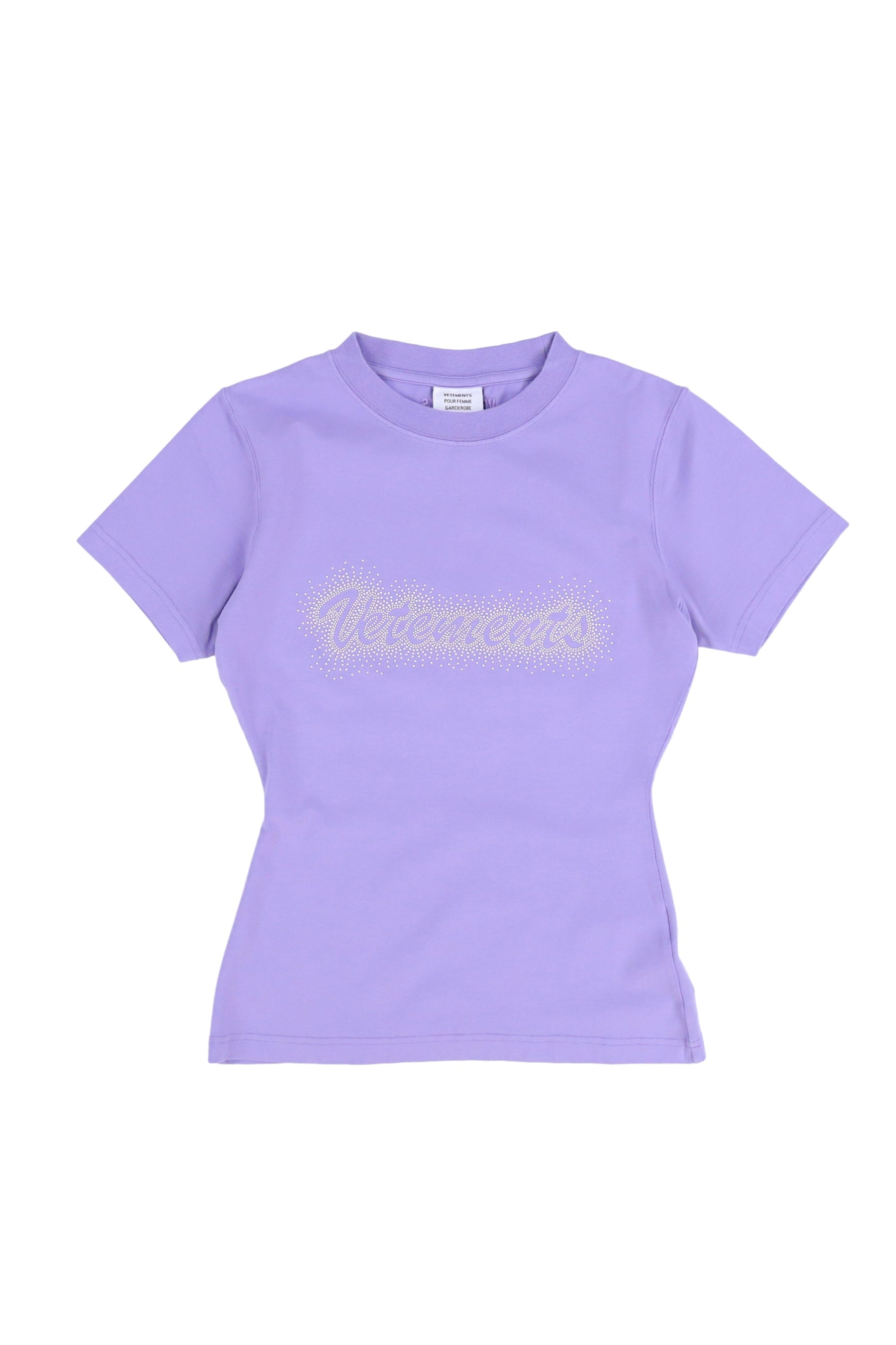 BLING LOGO FITTED T-SHIRT / LILAC - 1