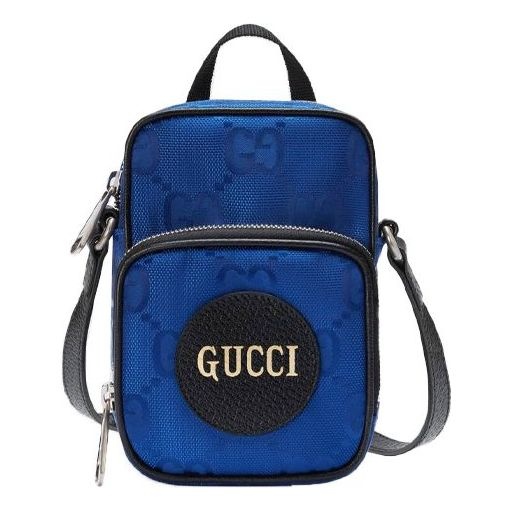 Gucci Off The Grid OTG Environmental Friendly Series Logo Leather Logo Nylon handbag Mini Blue Black - 1