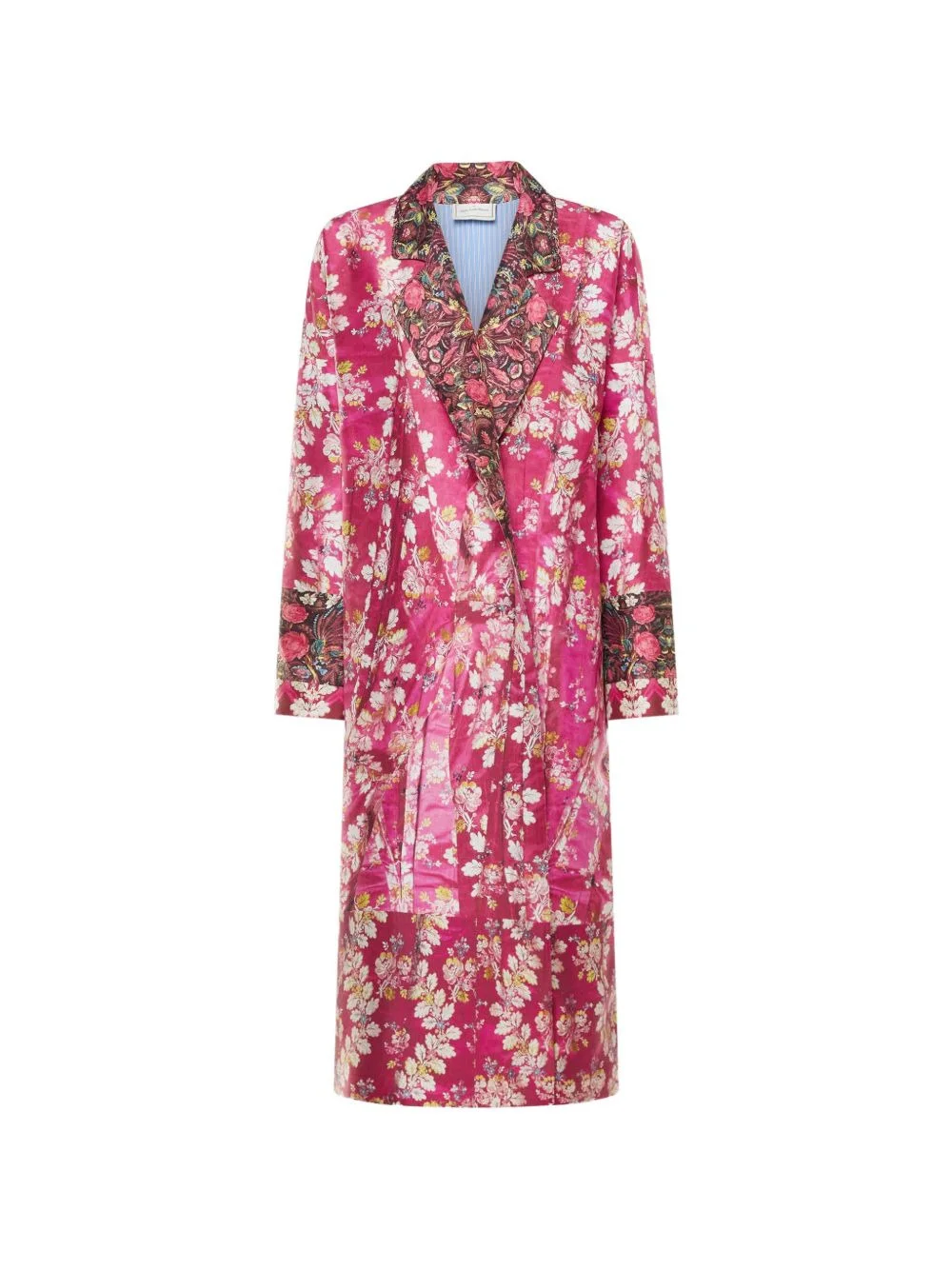 floral-print coat - 1