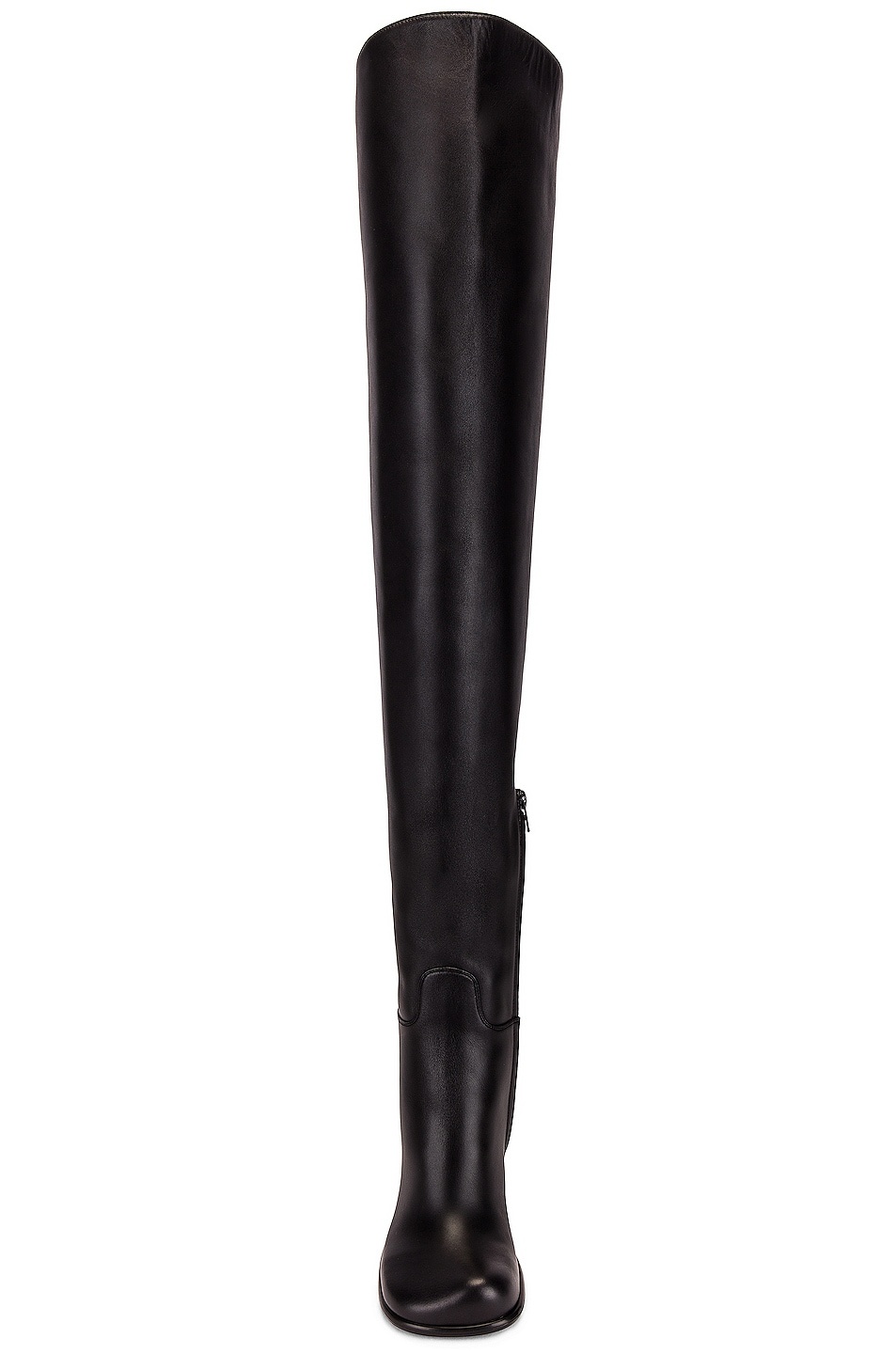 Leather Thigh High Boots - 4