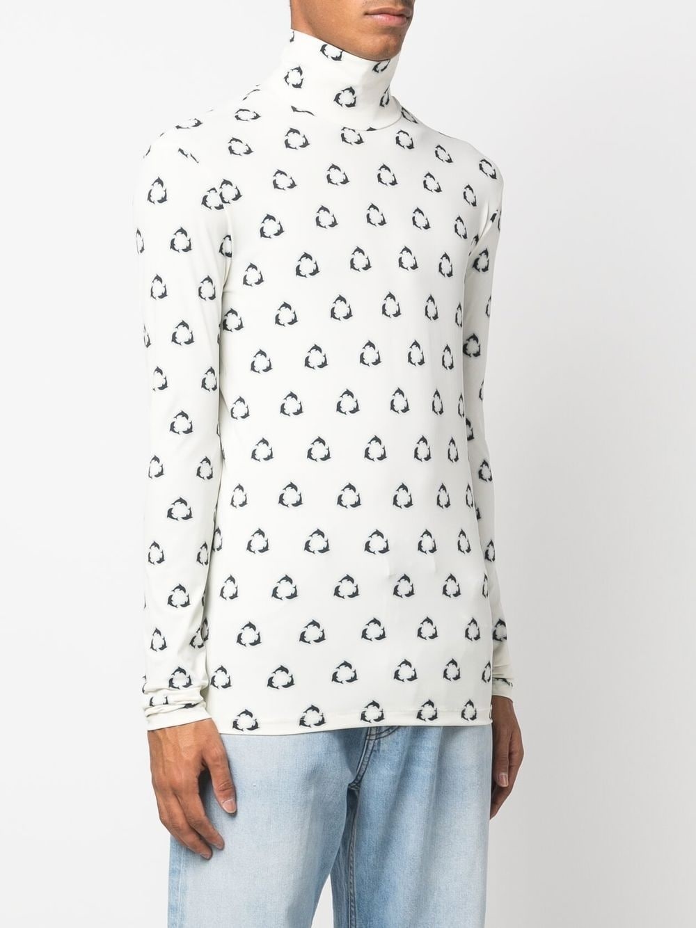 patterned high-neck jumper - 3
