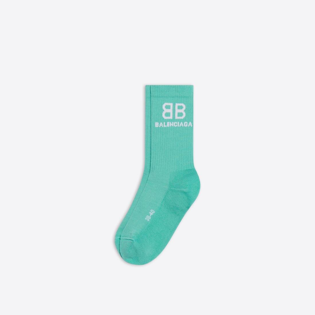 Women's Bb Tennis Socks in Green - 2