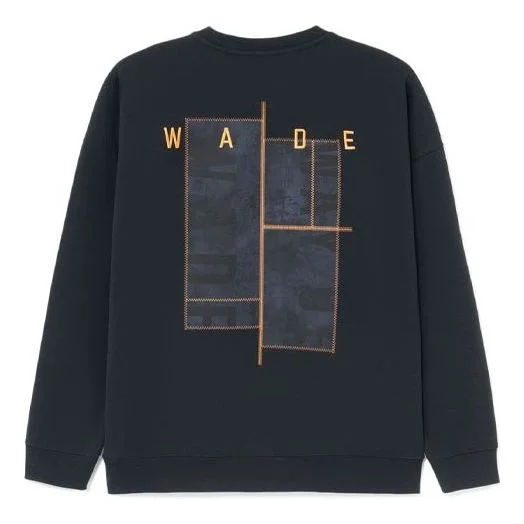 Li-Ning Wade Series Alphabet Embroidered Round Neck Pullover 'Black' AWDS109-1 - 1