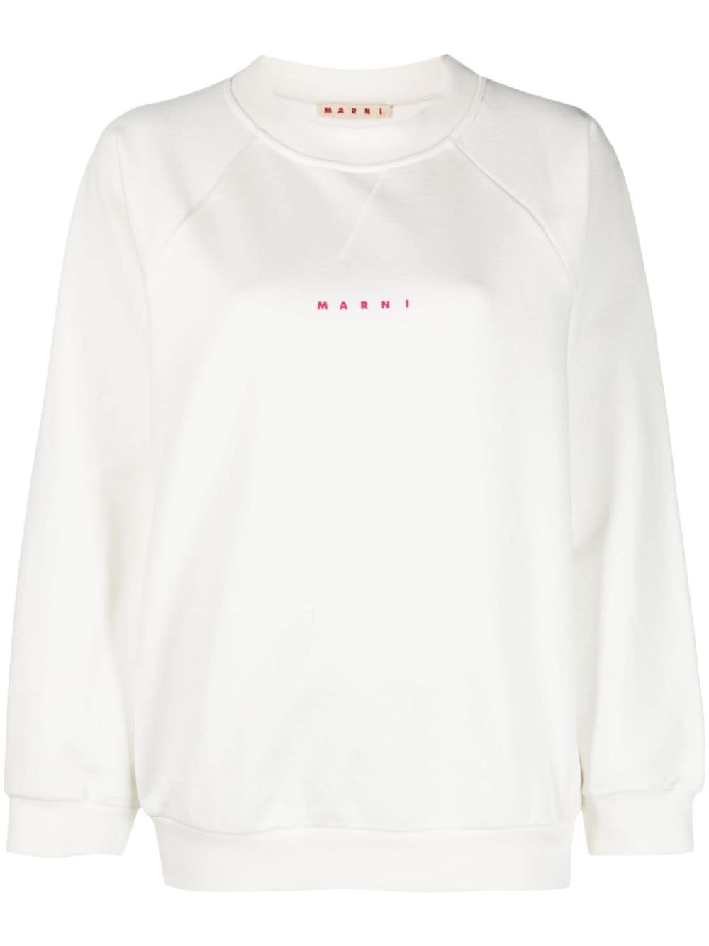 logo-print cotton sweatshirt - 1