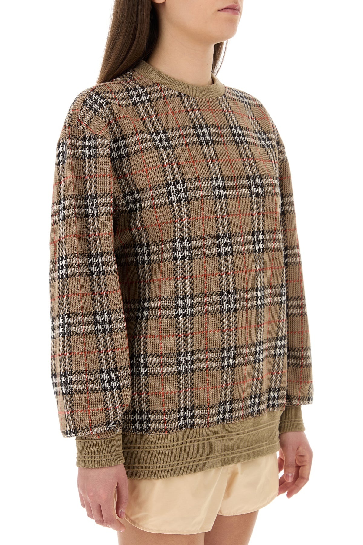 Embroidered stretch cotton blend sweater - 3